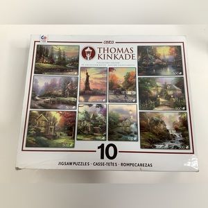 Vintage Thomas Kinkade 10 Jigsaw Puzzles Collector's Edition Ceaco Sealed Rare